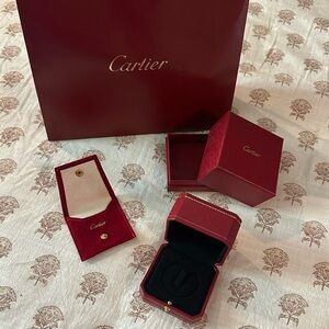 Cartier ring box and dust bag